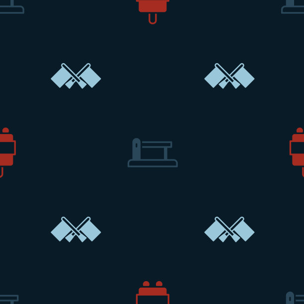 无缝设置行李箱铁路护栏和标志图片下载