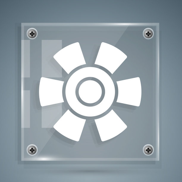 白色的太阳图标孤立在灰色背景广场图片下载