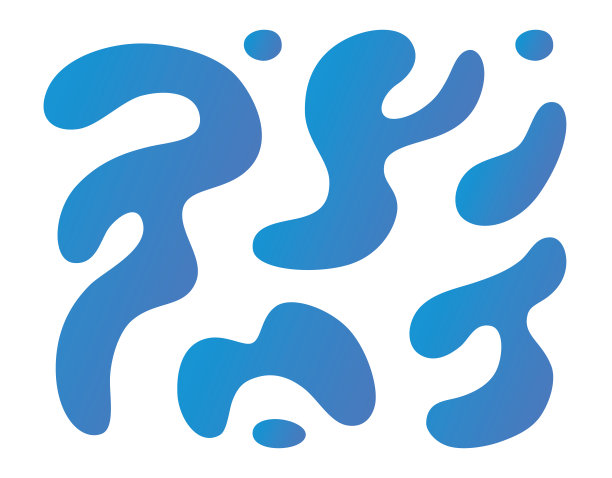 蓝色抽象流体形状图片下载