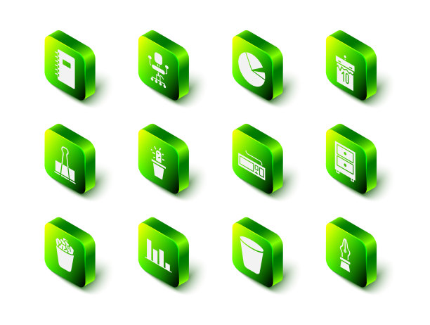 设置办公椅饼图信息图表日历图片下载