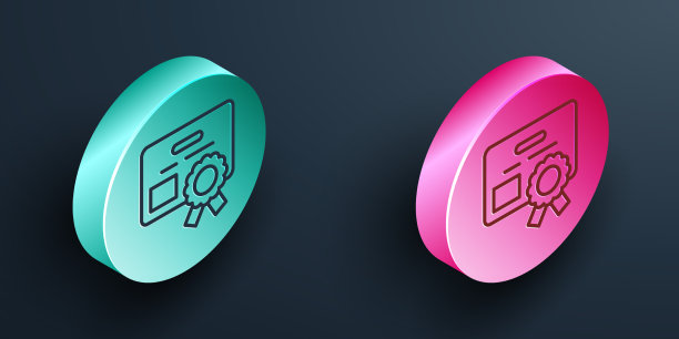 等距线证书模板图标隔离图片下载