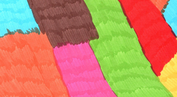 特写多色水彩笔刷记号笔，手绘背景图片下载