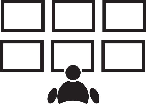 监控室图标在白色背景的闭路电视图片下载