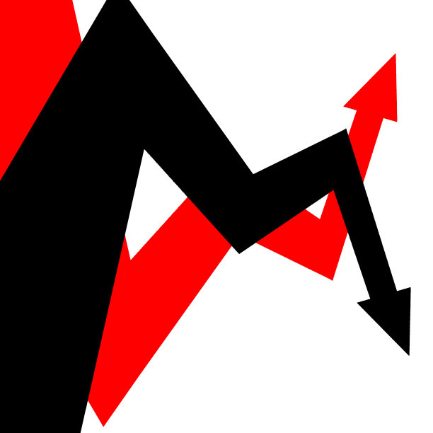 股票市场箭头表示股票价格的上升或下降图片下载