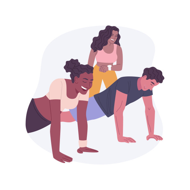 集训组孤立卡通矢量插图。图片下载