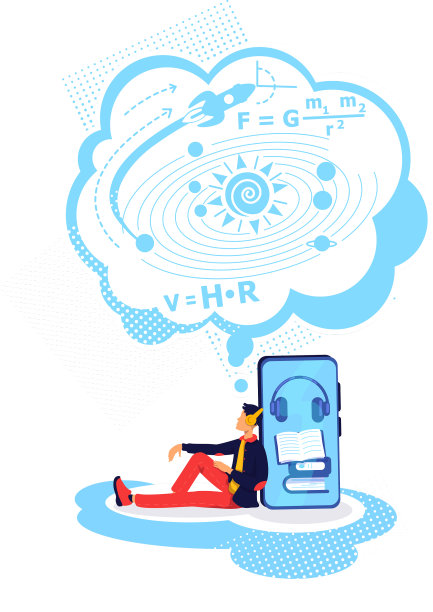 教育播客扁平化概念图片下载