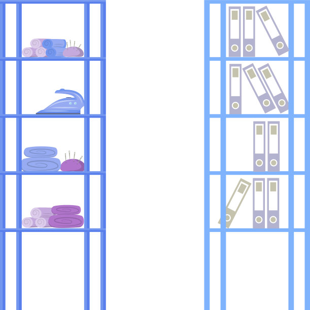 设计师工作室货架平面颜色对象设置图片下载