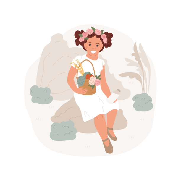 七七孤立卡通矢量插图。图片下载