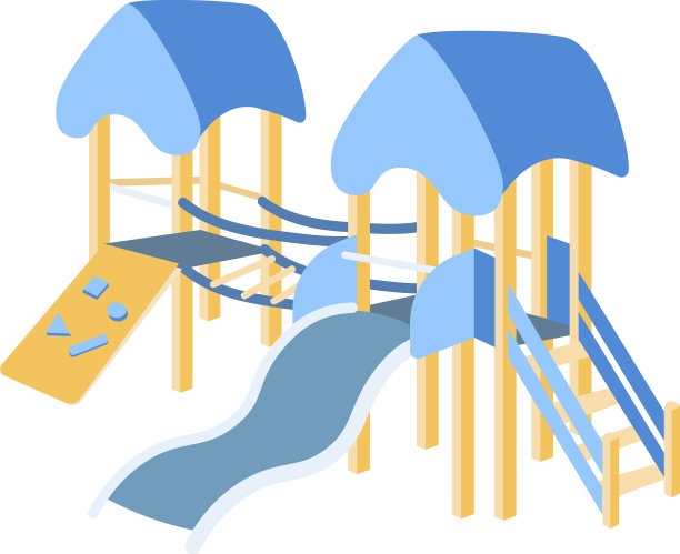 儿童游乐场滑动平面彩色物体图片下载