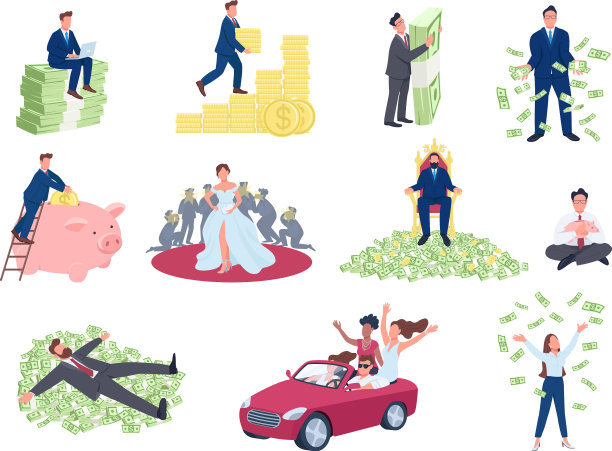 富人和成功人士的观念是扁平化的图片下载