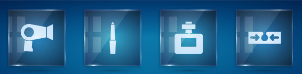 设置电吹风，指甲，锉刀，香水和痤疮图片下载