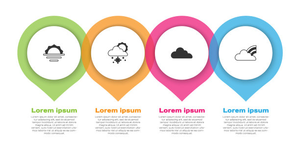 日出云与雪，太阳和彩虹图片下载