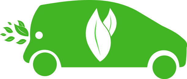生态车用一片树叶环保图片下载