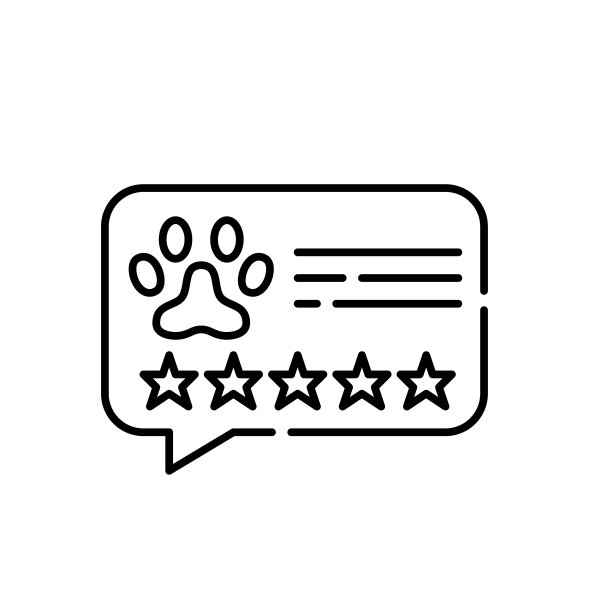 兽医诊所或宠物店等动物护理服务获得5星评价。像素完美，可编辑的笔画线图标图片下载