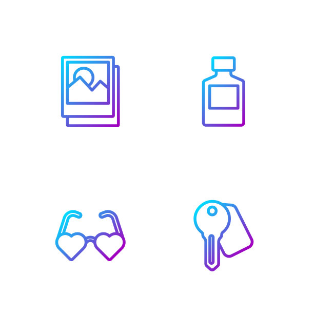 设线酒店门锁钥匙心形爱情图片下载