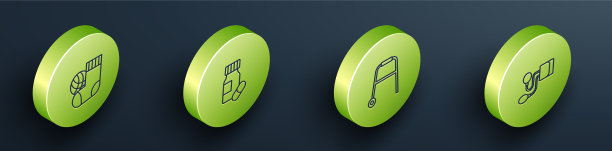 设置袜子和药瓶等距线图片下载