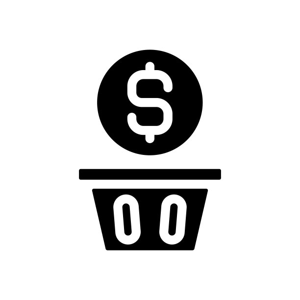 浪费金钱黑色字形图标图片下载