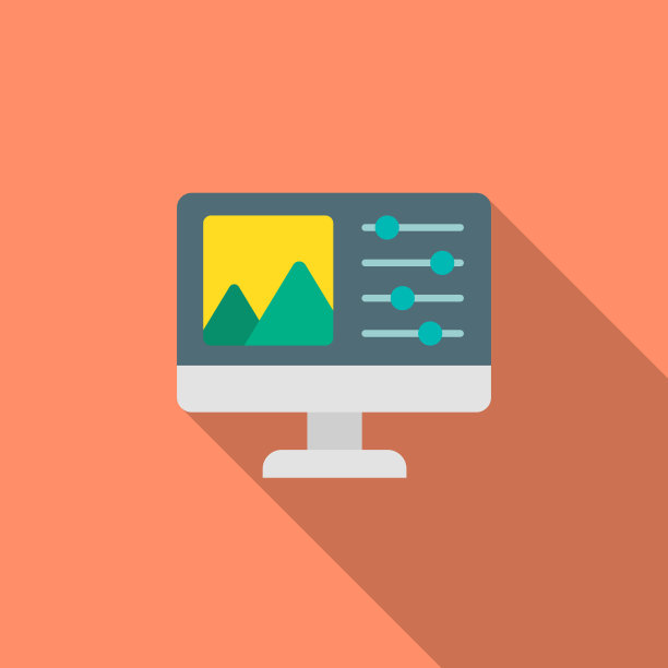 美术编辑器图标平长阴影设计图片下载