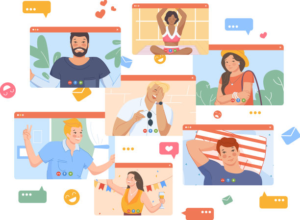 朋友公司友好团队在线网络研讨会图片下载