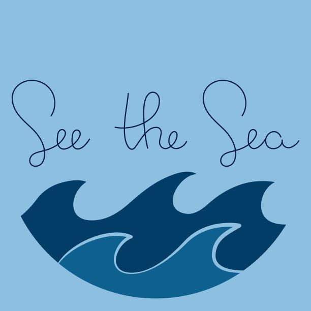 简约极简的波浪和字母短语图片下载