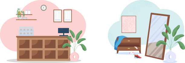 室内平面套色图片下载