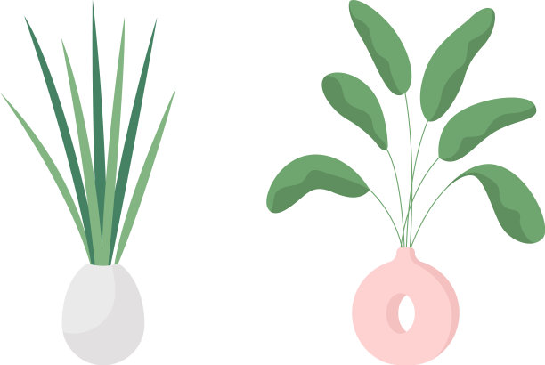 室内植物平面颜色对象设置图片下载