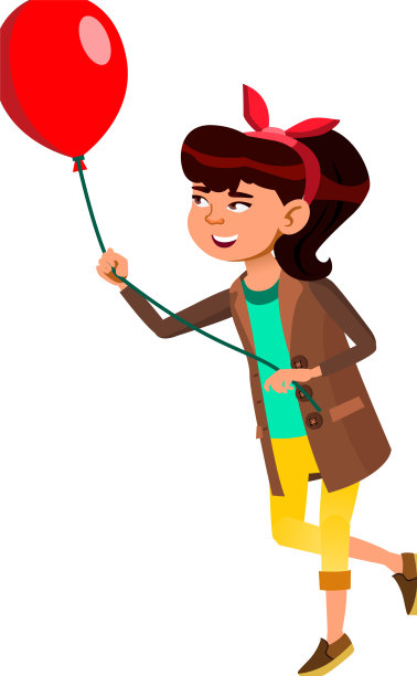 少女气球图片下载