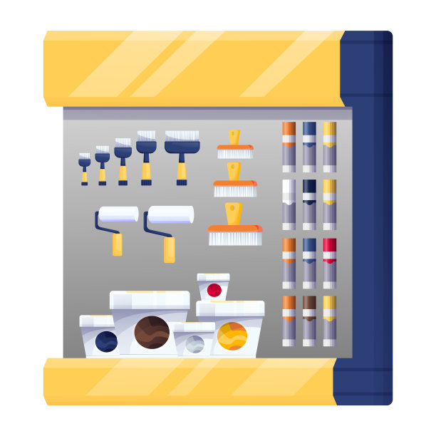 五金店室内设计展示元素图片下载