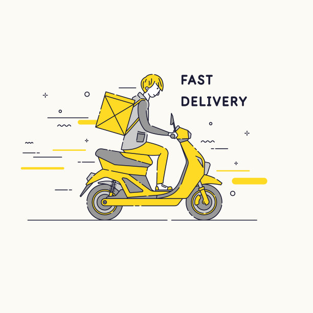 快递员急着要送披萨图片下载