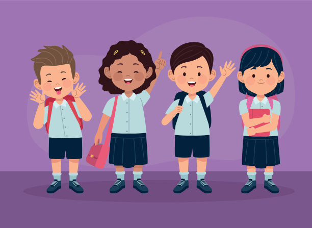 四个学生图片下载