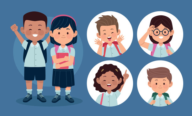 六个小学生图片下载