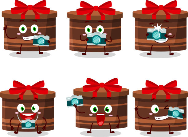 摄影师专业表情与棕色圆图片下载