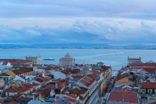 葡萄牙里斯本的天际线图片下载