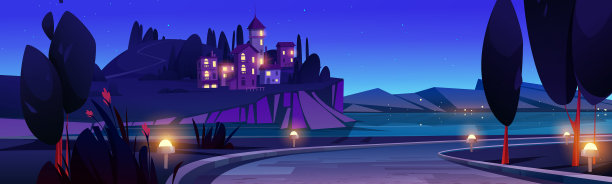 夜晚的地中海景观美丽的海洋自然图片下载