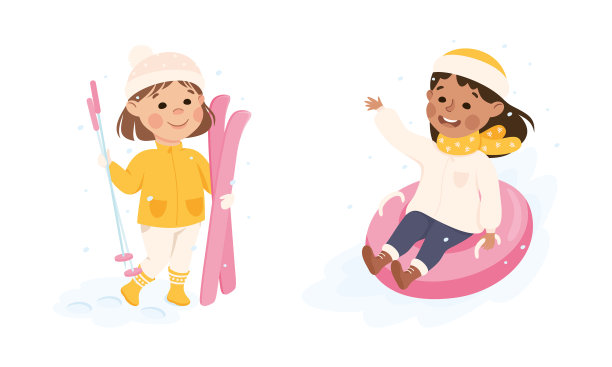 兴奋的小女孩骑在管下坡和图片下载