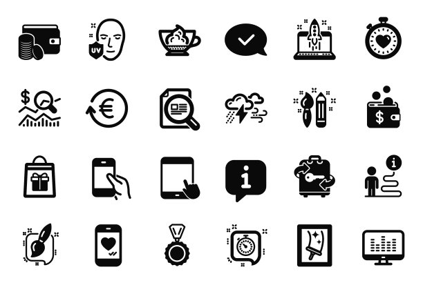 一组与hold相关的简单图标图片下载