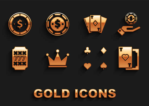 集皇冠手握赌场筹码扑克牌图片下载