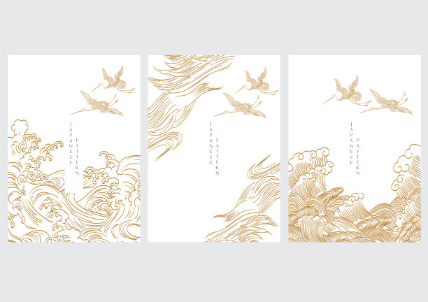 日本模板手绘波东方图片下载