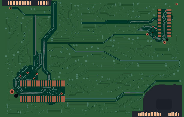 技术背景绿色电路图片下载