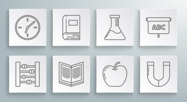 设线算盘书，开书苹果磁铁图片下载