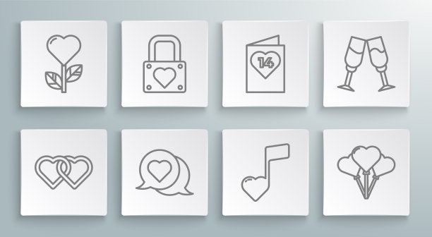 集行两连心锁和心语图片下载