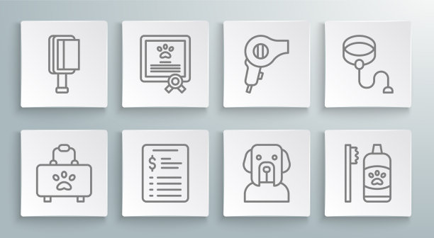 为爱犬或爱犬设置行宠物急救箱证书图片下载