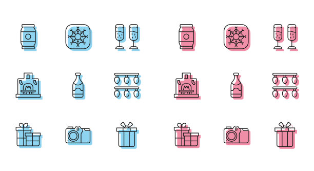 集线礼盒摄影相机啤酒罐图片下载