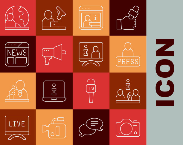 设线摄影相机采访记者新闻图片下载