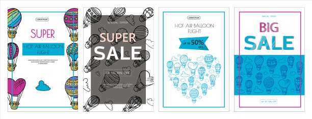 在热气球的横幅上画上图片下载