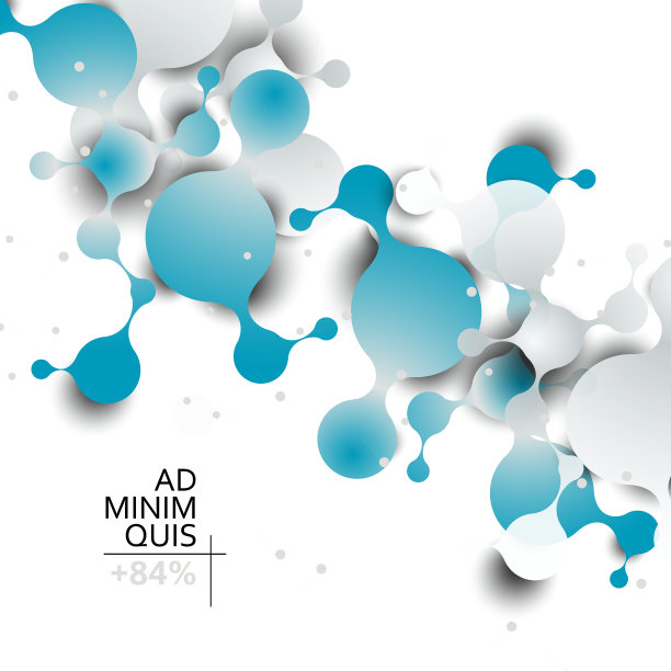 未来背景与连接分子蓝色图片下载