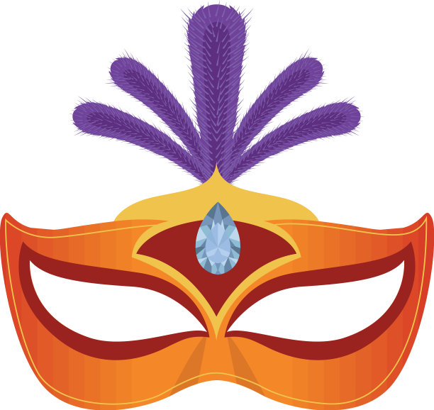 橙色狂欢节面膜图片下载