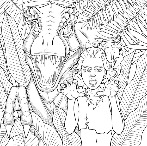 可爱的小女孩和一只图片下载