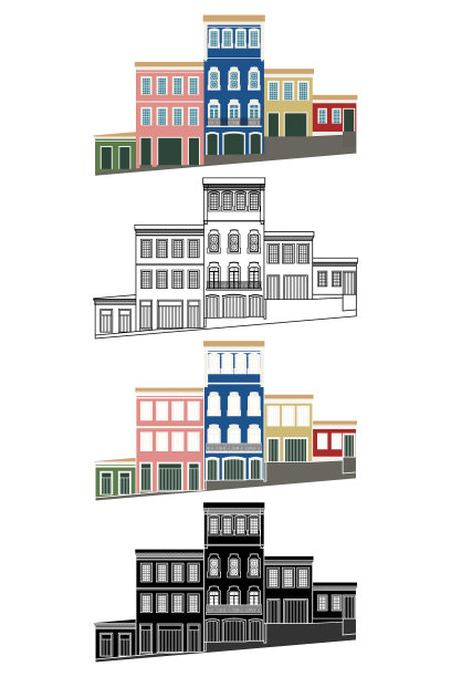 Pelourinho住宅位于巴西萨尔瓦多图片下载