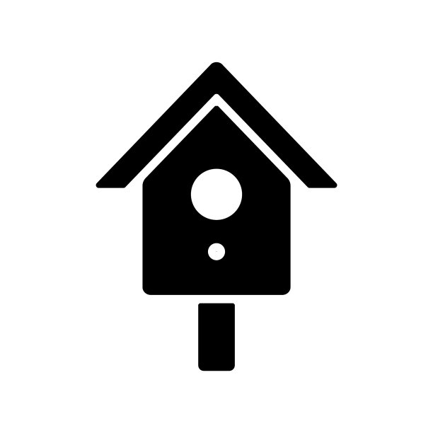 筑巢箱或鸟屋字形图标图形图片下载